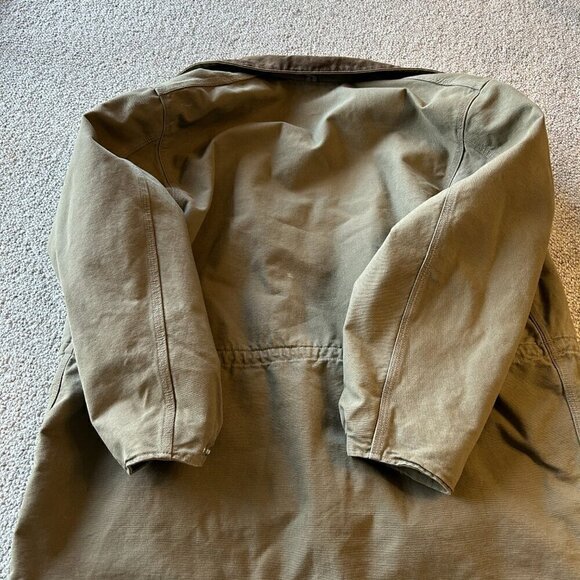 Carhartt Men’s XL Olive Green Blanket-Lined Jacket – Durable Workwear - Picture 6 of 10